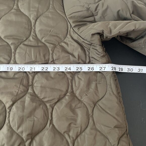 Old Navy Quilted Olive Pine Green Barn Jacket Corduroy Collar Coat XXL 270 - Picture 8 of 10